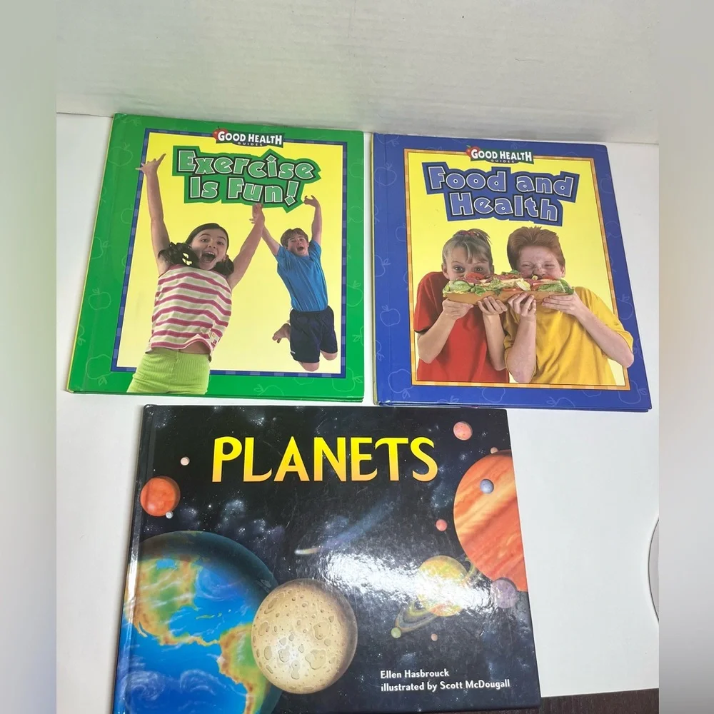 CHILDREN/TEEN BOOKS LOT - GOOD HEALTH - EXERCISE/FUN, FOOD & HEALTH and PLANETS